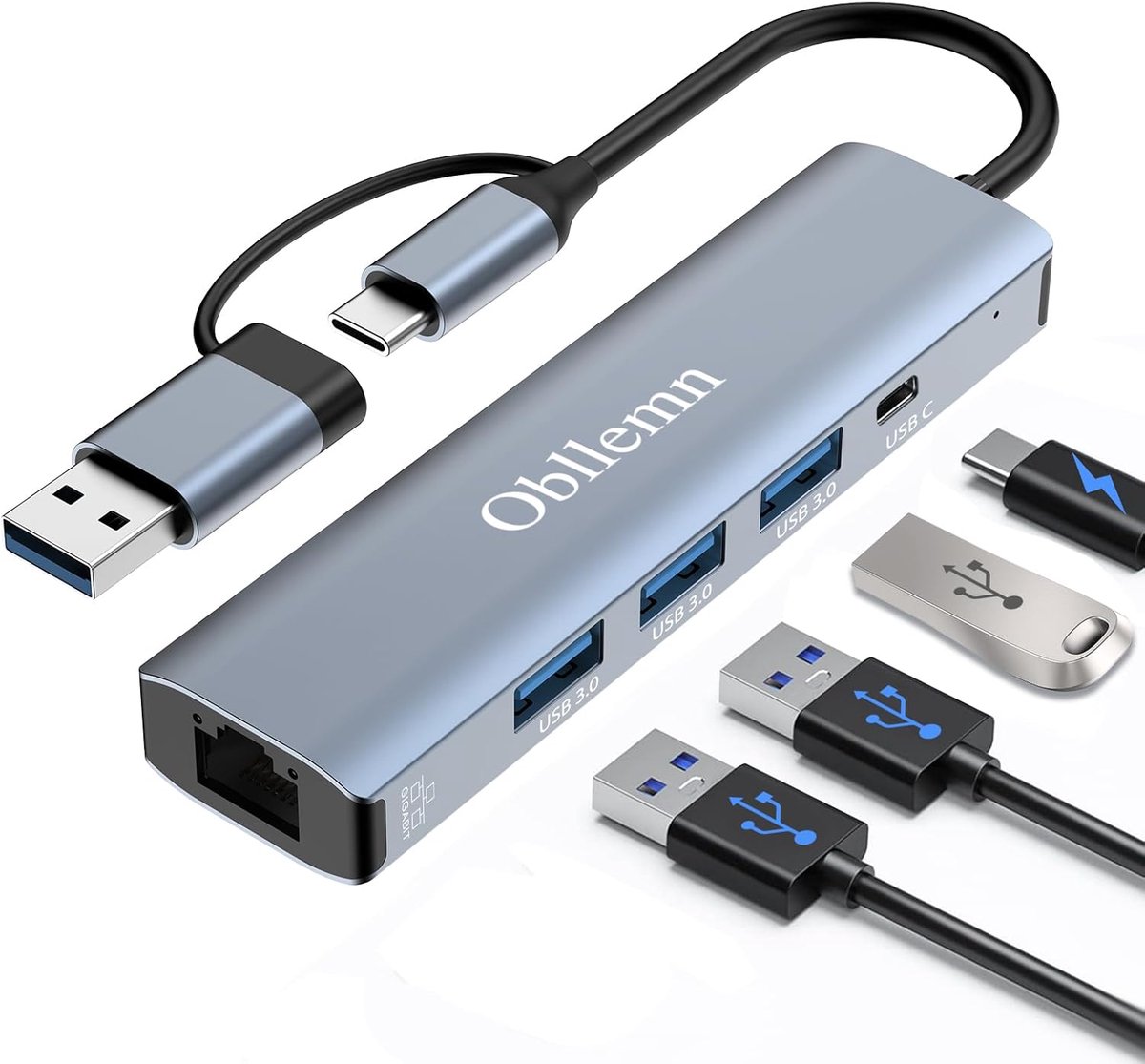 USB to Ethernet Adapter - Compatible with MacBook, Surface, Laptops with Windows, XP, Vista, Mac/Linux - ShopVlot