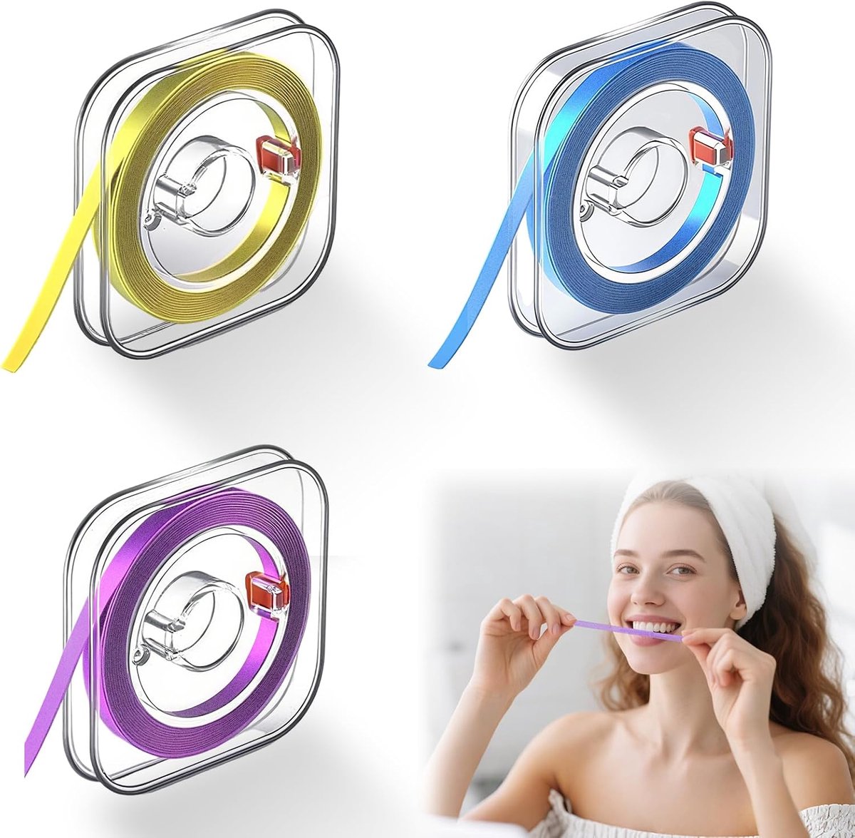3 bands tooth sandpaper, tooth polishing strips - For cleaning the gaps between the teeth, safe, durable and easy to - ShopVlot