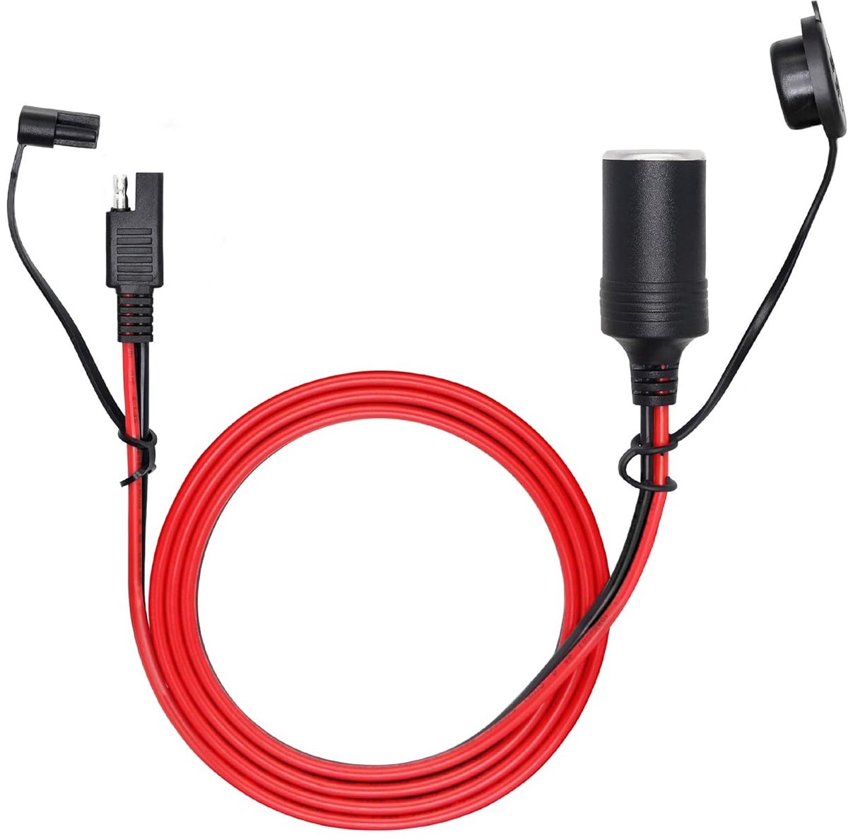 1.5m 14AWG SAE to Female Cigarette Lighter Socket 12V-24V Extension Cable for SAE Quick Connection - ShopVlot