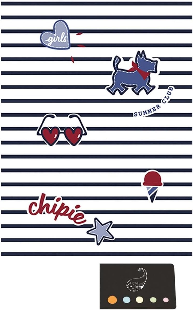 Chipie Hamelin notitieboekje + 1 zelfklevende index Blumie (marine) - ShopVlot