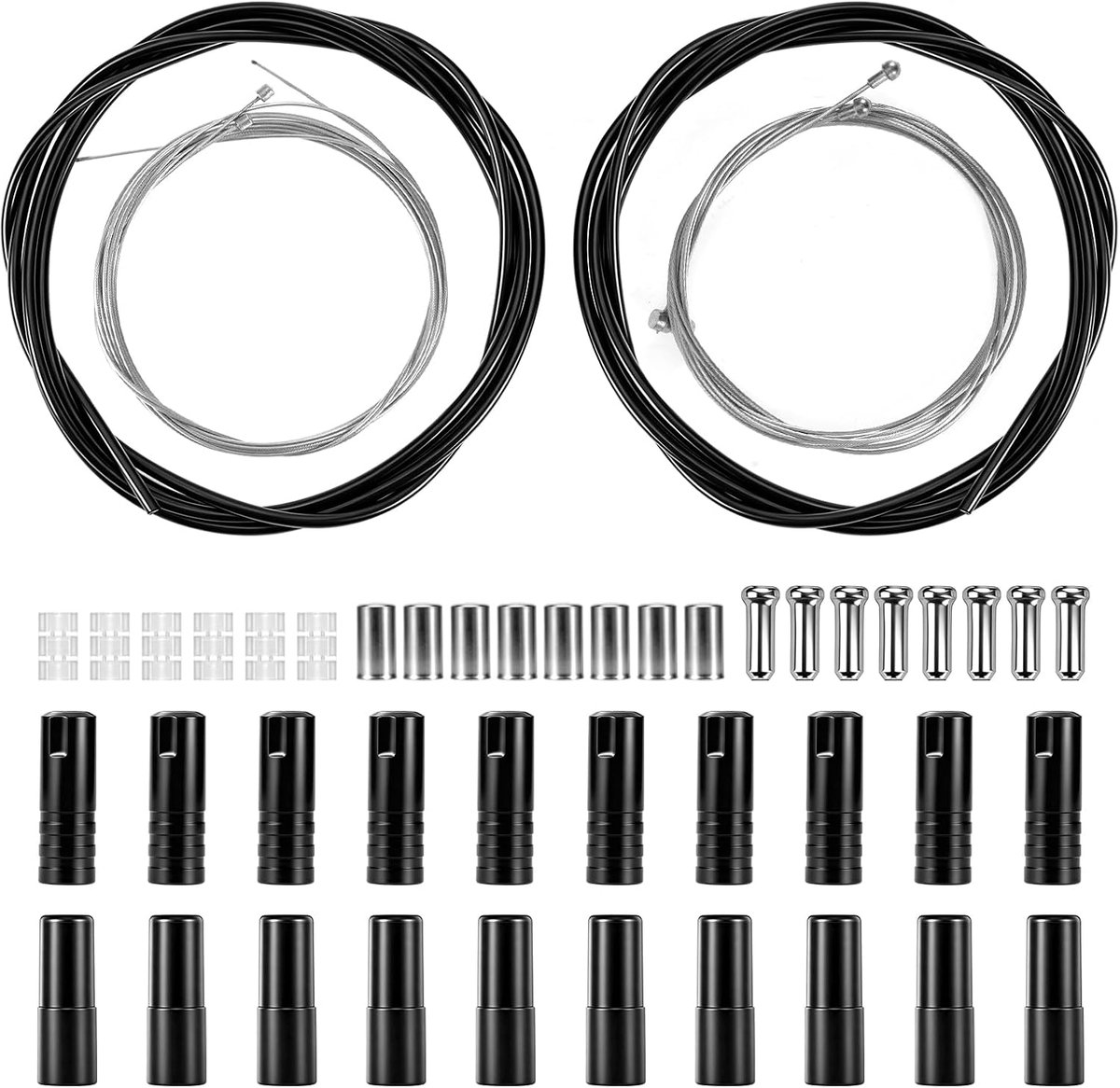 Universal Bicycle Brake Cable and Shift Cable Set, Complete Bowden Cable Repair Kit with Brake and Shifting Inner - ShopVlot