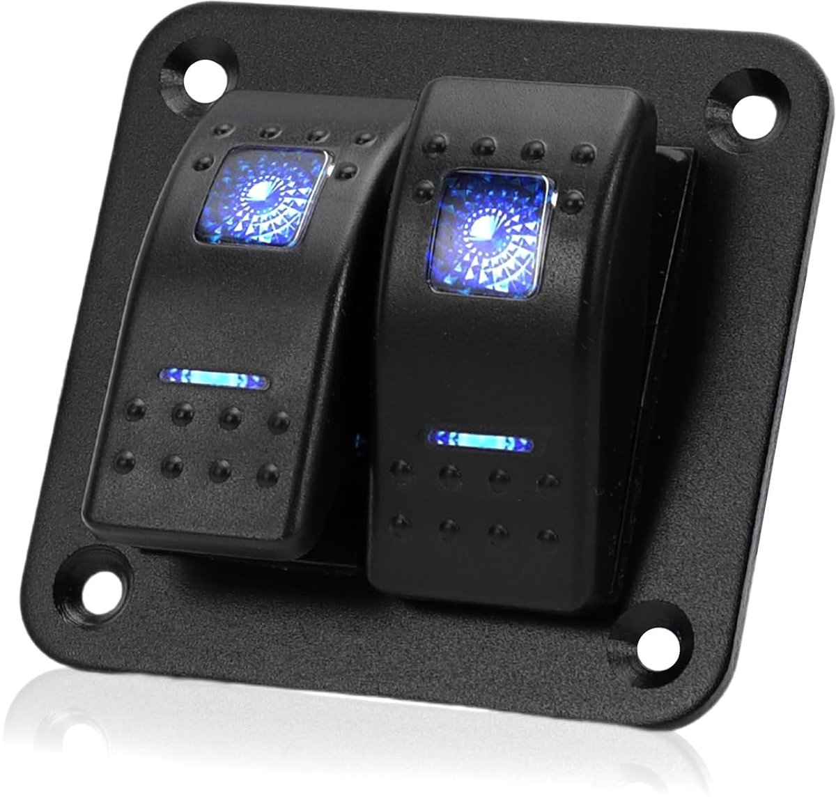 2-Speed Rocker Switch 5-Pin On/Off Switch Blue Light Waterproof for 12 V / 24 V Navy Boat RV, Truck, Car, ATV - ShopVlot