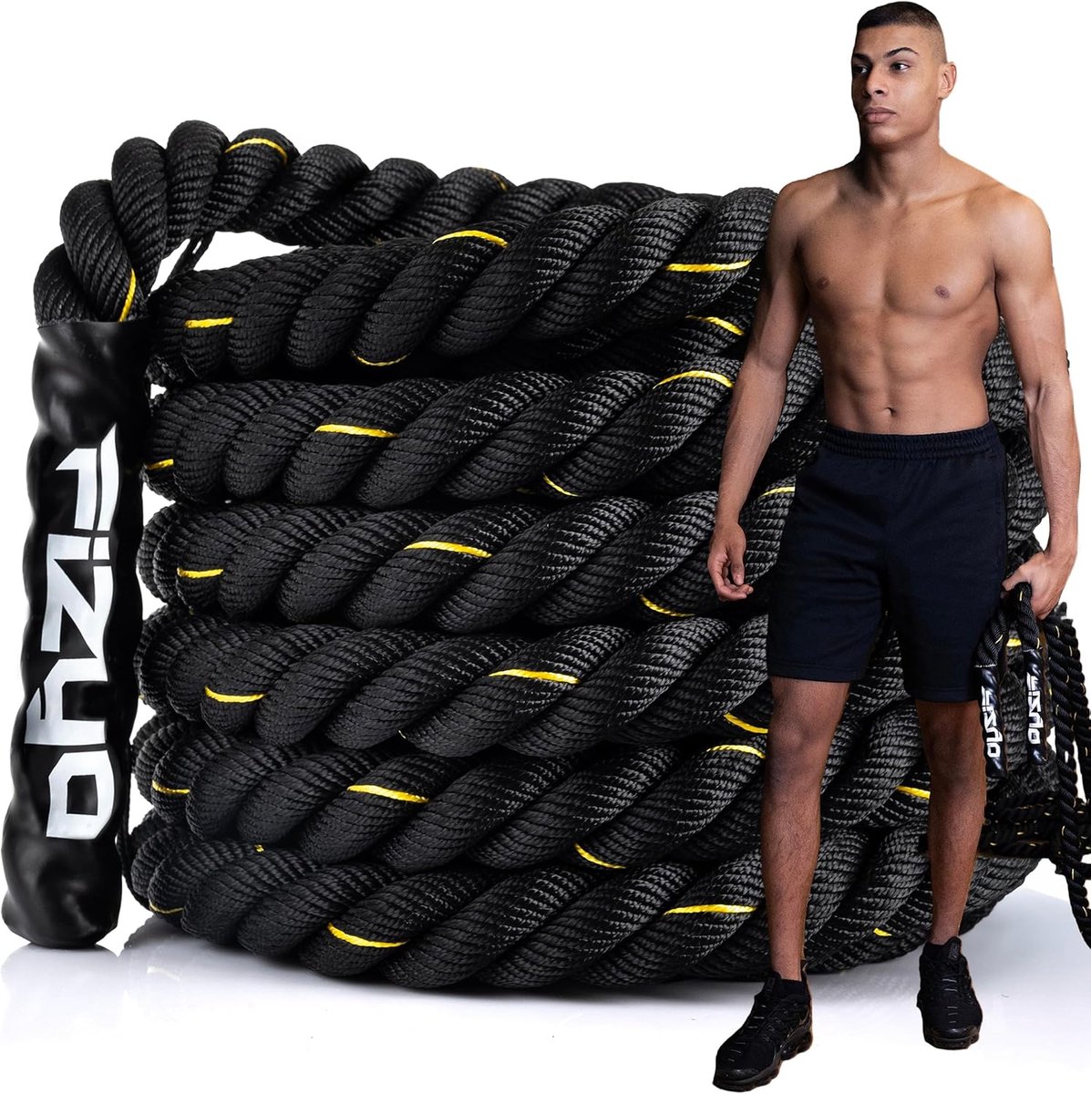 FIZYO Battle Rope – Robust Training Cord for Functional Training, Cross Training, Strength and Endurance – Diameter - ShopVlot