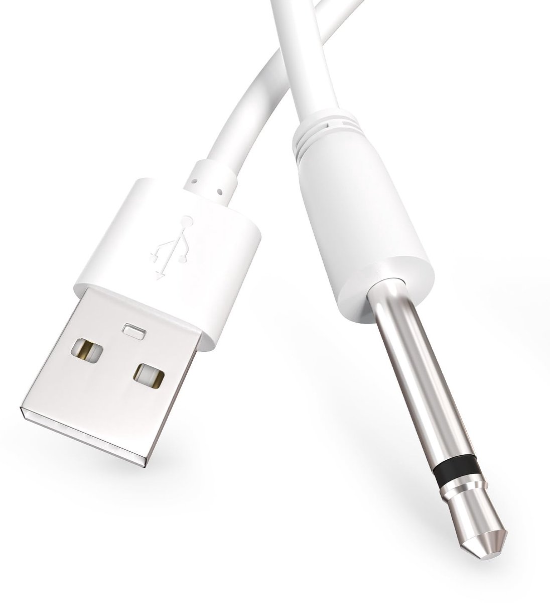 Repacement DC oplaadkabel 2.5 * 17mm USB Wit 0.8m-1P - ShopVlot