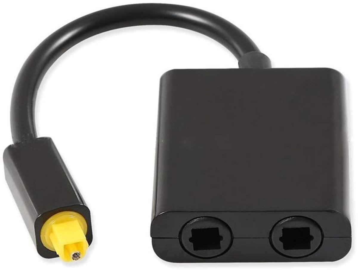 2 In 1 Out Optical Audio Splitter,Double Port Optical Audio Cable Adapter,Splitter Fiber Replacement - ShopVlot
