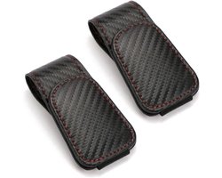 MOLIMOLI 2 Pcs Glasses Holder for Car - Magnetic Sunglasses Holder Leather Accessories Universal Glasses Holder - ShopVlot
