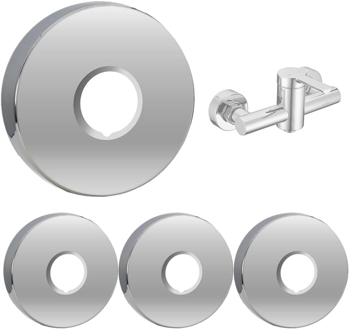 4 pieces Rosettes For Shower Faucets 3/4" 27mm x 80mm x 25mm in height, Rosette Faucet Inner Faucet ø 26mm, Rosettes - ShopVlot