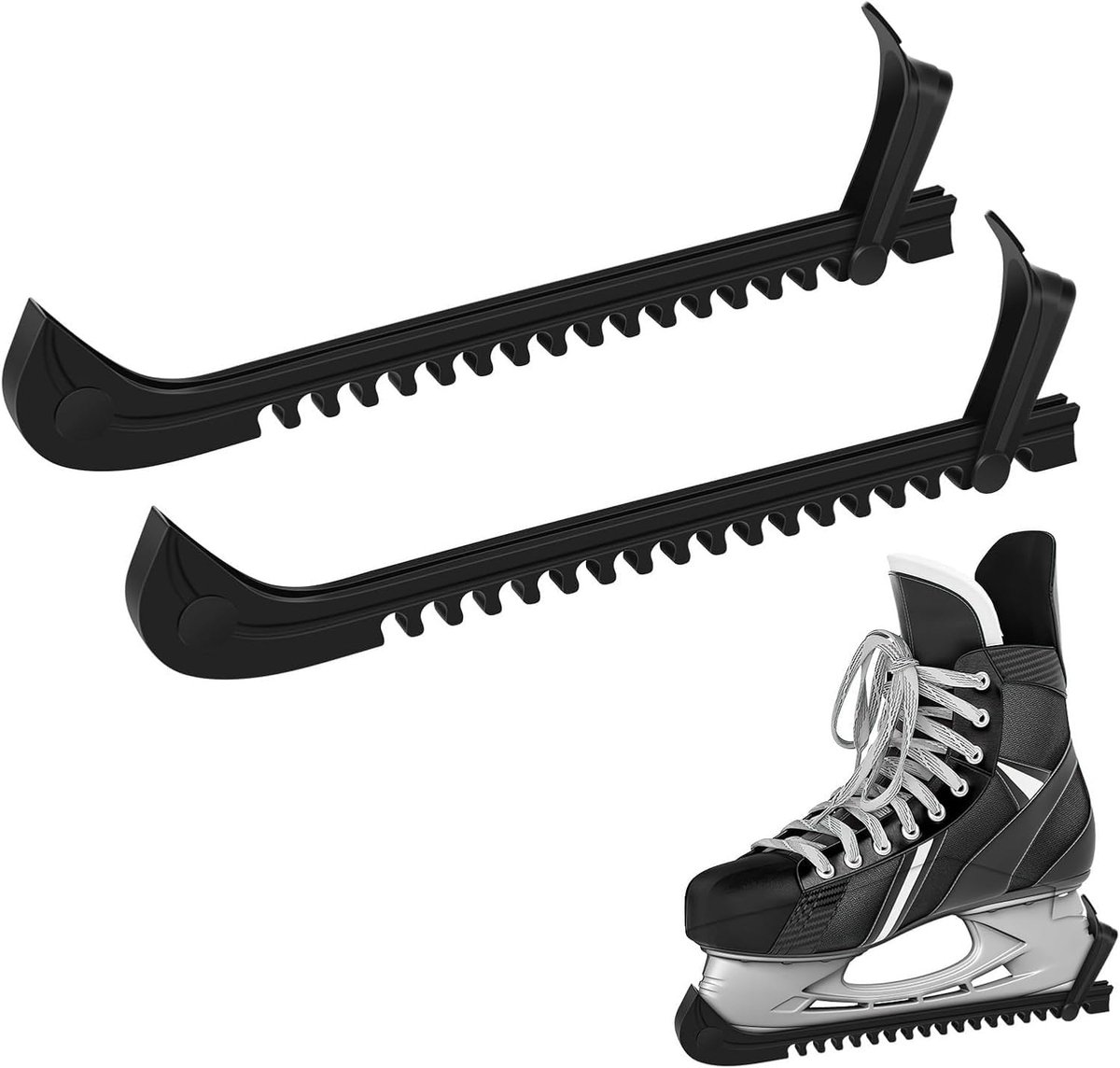 1 Pair of Ice Skates Protectors, Adjustable and Universal Ice Skating Protection for Kids and Adults (Black) - ShopVlot