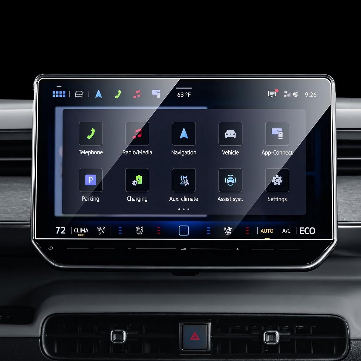 9H beschermfolie voor VW ID.3 / ID.4 / ID.5 / ID.Buzz Facelift 2024-2026 12,9 inch navigatie beschermfolie voor ID3 - ShopVlot