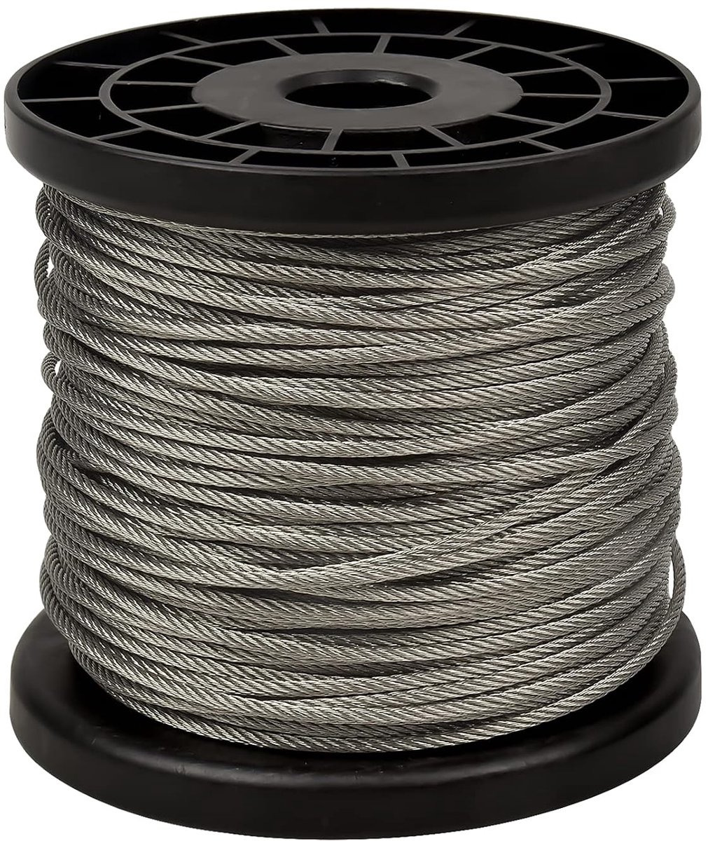 Metal Cable, 2 mm x 60 m Stainless Steel Cable, Stainless Steel Hanging Wire, Galvanized Stainless Steel Rope for - ShopVlot