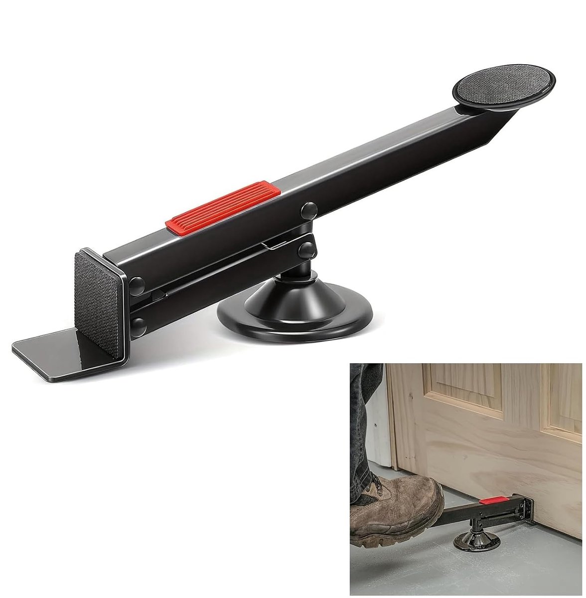 Deurlifter 75kg - Voetbediende Deurlifter - 360° Rotatie - Efficiënt plaatsen van deuren en panelen - ShopVlot