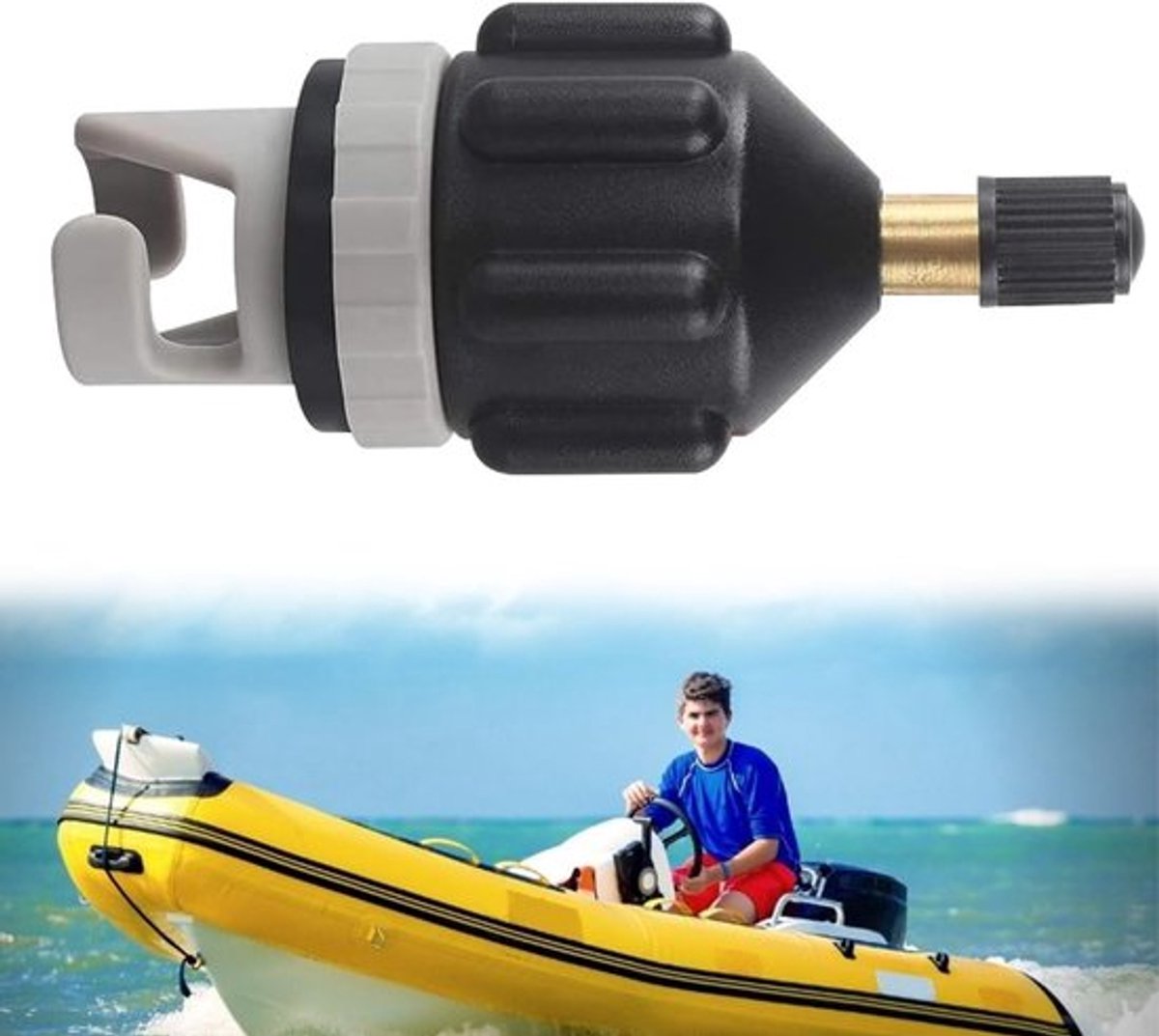 Ventieladapter voor Inflatable Boot - Rubber Boot Accessoires - Geschikt voor diverse boten - Verstelbaar en duurzaam - Eenvoudige instal...