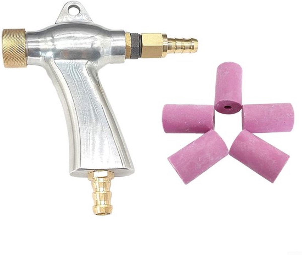 Zandblaster Professionele Resultaten - Zandstraalmachine - Slijtvast Aluminiumlegering - Ergonomische Grip - 5 Keramische Nozzles - Veelzijdige Toepassingen - Straalmachine