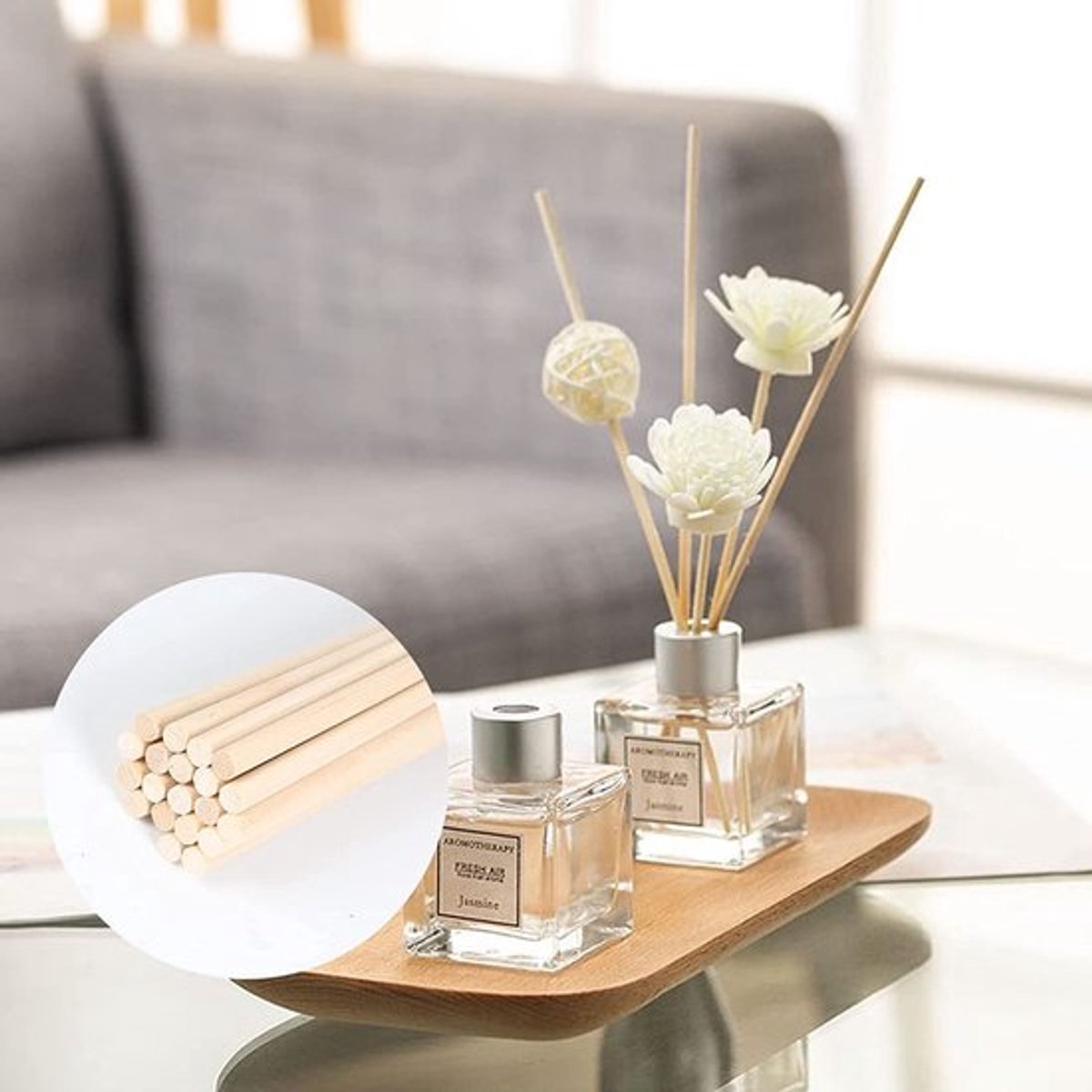 Houtstok 30 cm - 10 Stuks - Natuurlijk Hout - DIY Handwerk - Scène Decoratie - Gladde Snit - Flexibel en Mooi - Houtbalk