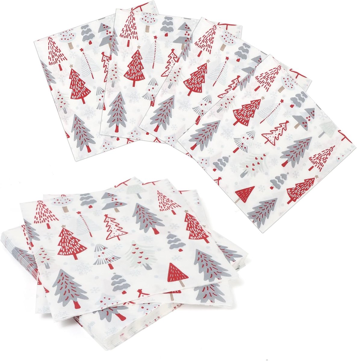 40 stuks kleurrijke kerstboom bos papieren servetten 33 * 33 cm - ShopVlot