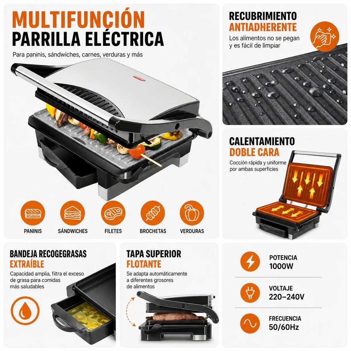 HP Noeá multifunctionele elektrische grill thumbnail 3