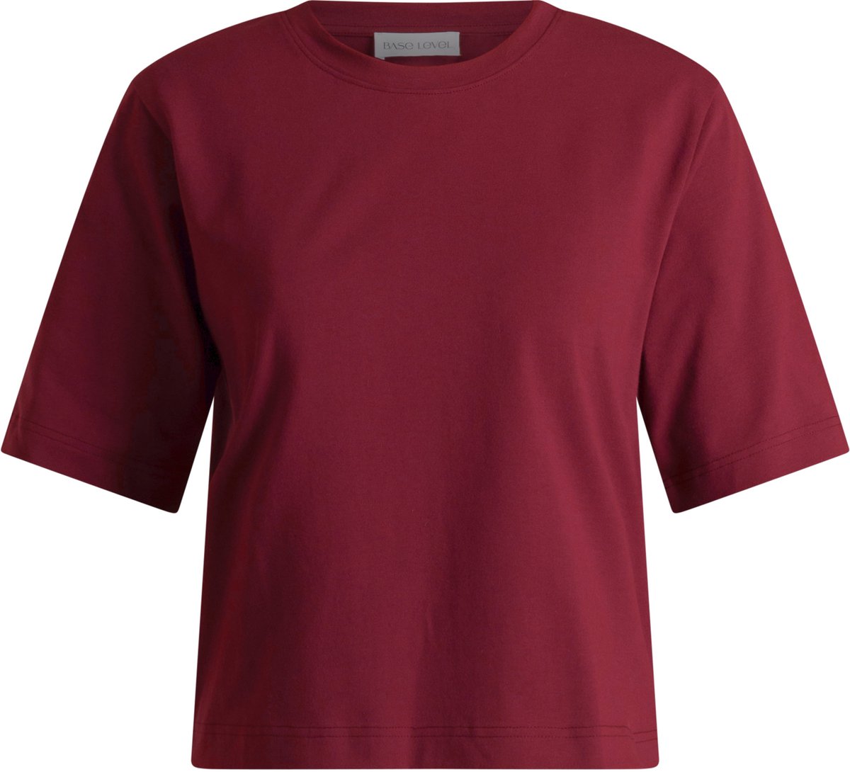 BASE LEVEL Noa Jersey Shirts - Wine Red - maat 36
