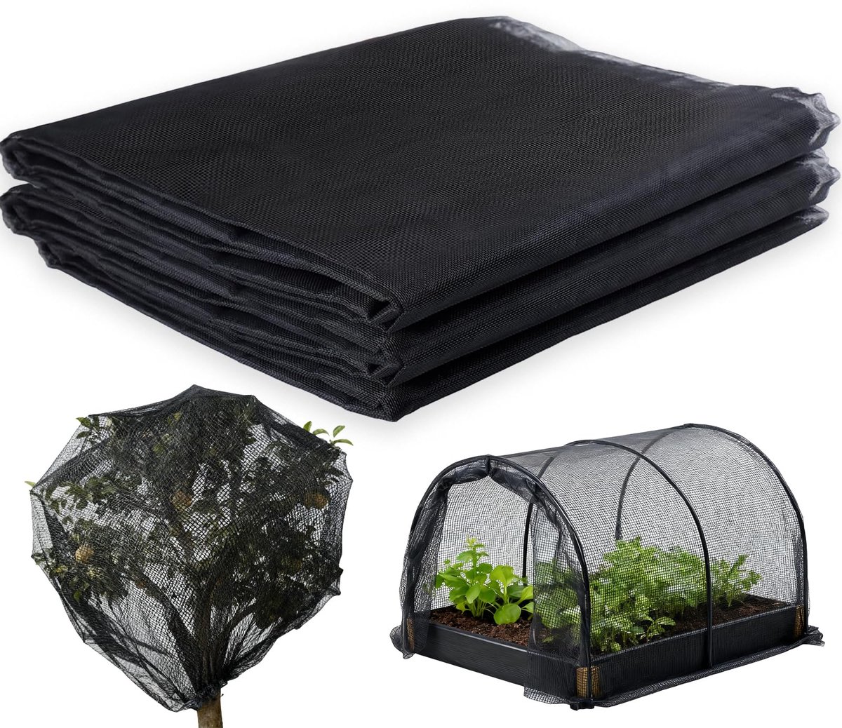 Vogelbeschermingsnet 3 x 4 m - smal en stabiel net - ideaal voor fruit en groenten - bescherm uw planten - ShopVlot