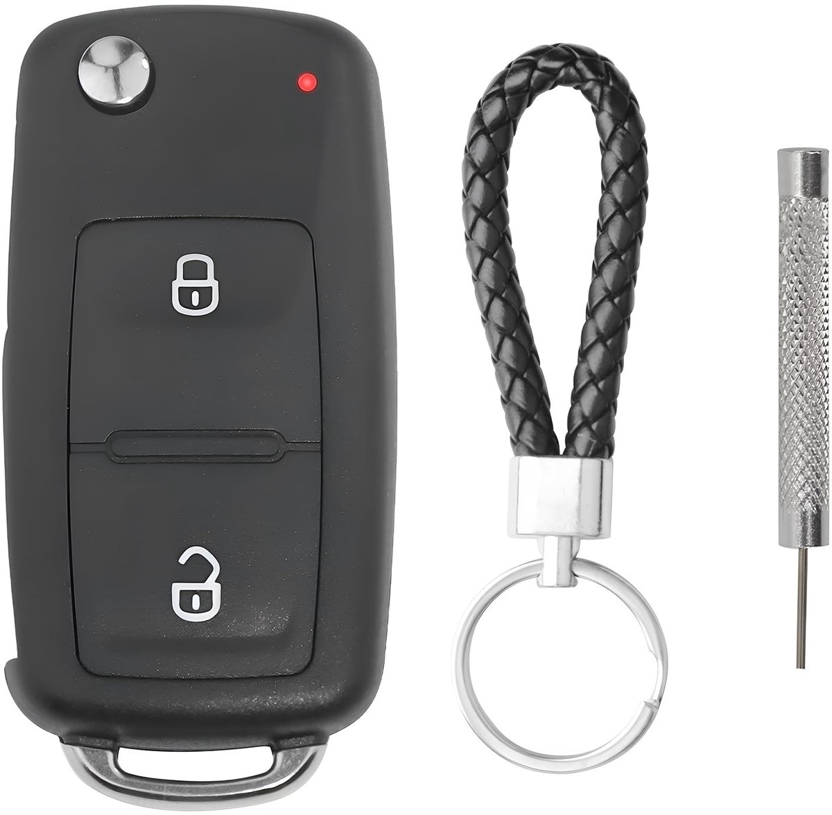Solidchoice - Autosleutel Funda voor VW Modellen met Sleutelhanger