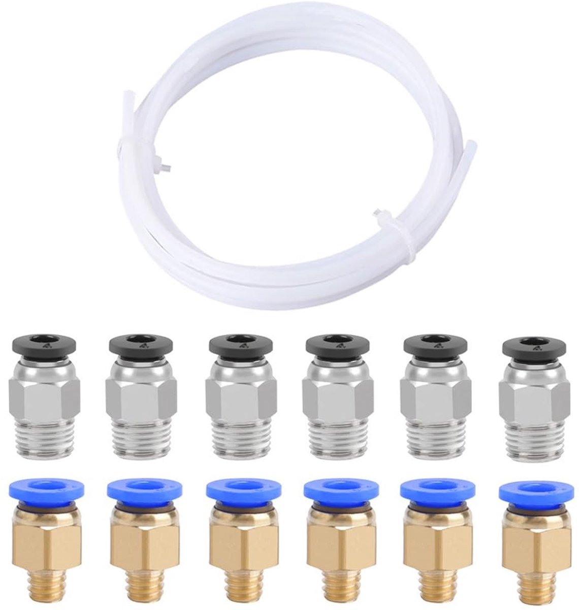 Solidchoice - 3 Meter PTFE Teflon Tube met Pneumatische Connectoren