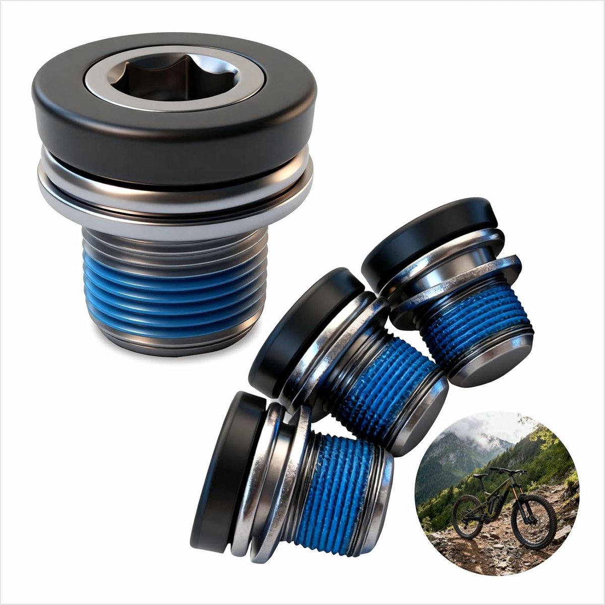M15 crankbouten set - 4 stuks - staal - robuust en roestbestendig - eenvoudig te monteren - ShopVlot