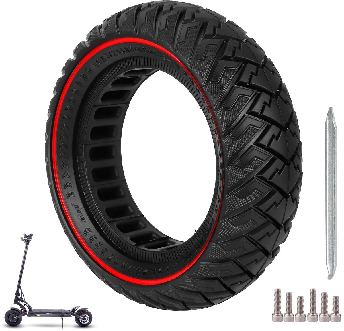 Solidchoice - 10 Inch Vervangende Solid Tire voor Elektrische Scooter