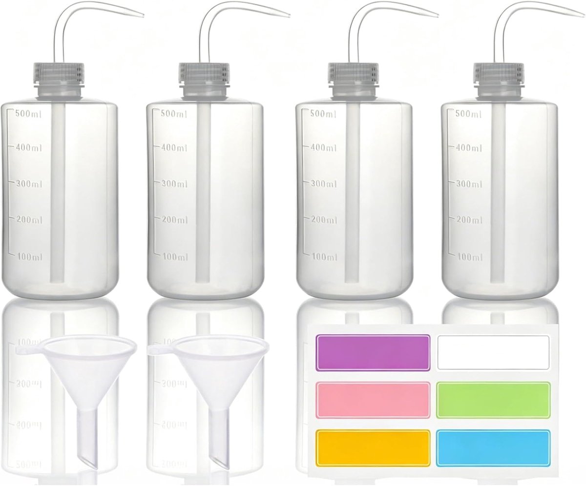 Wasfles 500 ml - kunststof - knijpfles met smalle mond - ideaal voor plantenirrigatie - ShopVlot