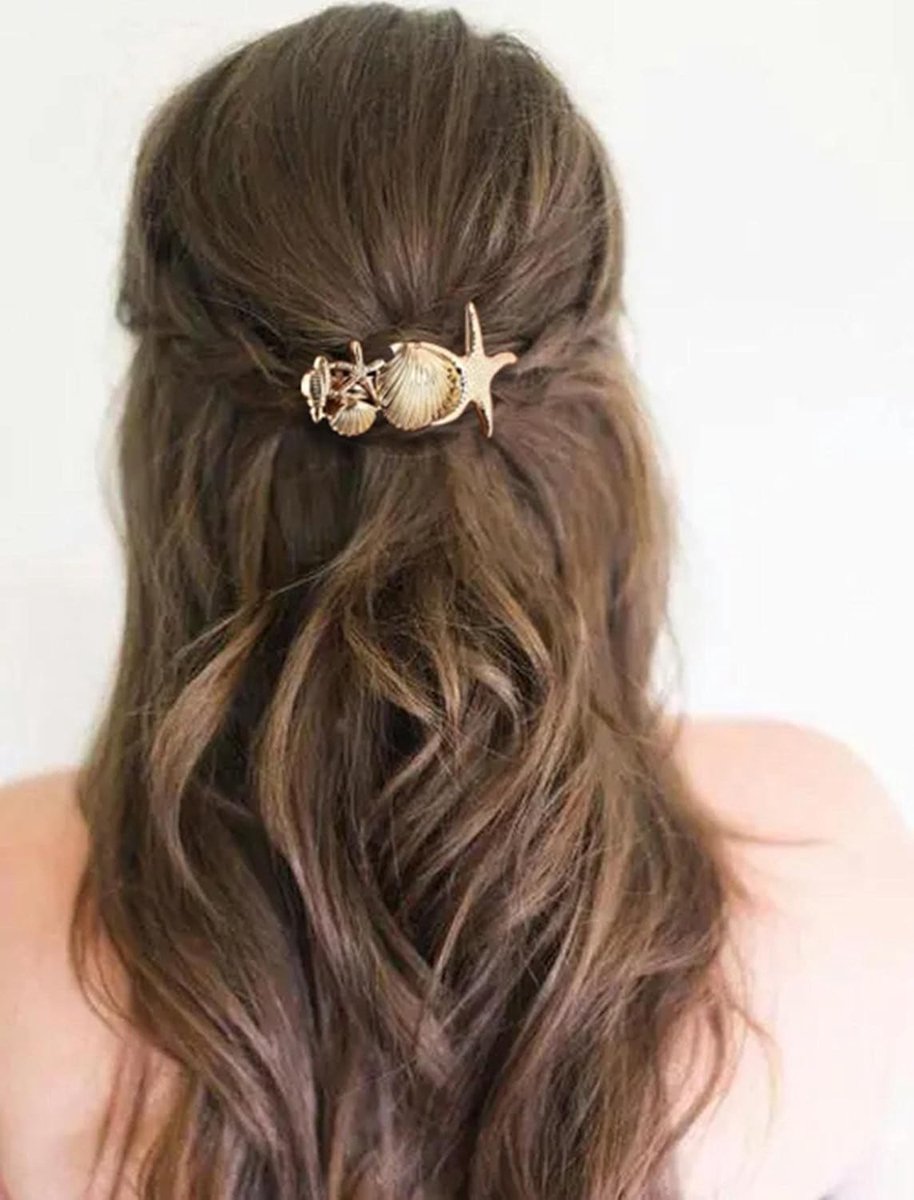 Haarspeld Schelp - Gouden Conch Haarpin - Boho Accessoire - Perfect voor elke outfit - ShopVlot