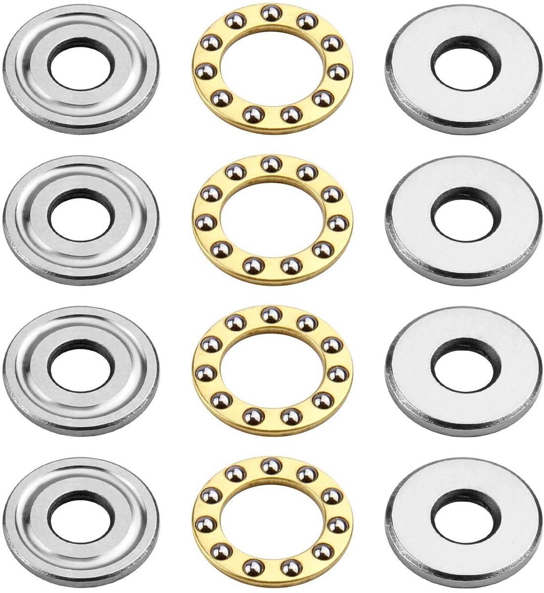 Miniatuur kogellagers F8-22M - precisie staal - hoge belastingcapaciteit - ideaal voor telmachines - ShopVlot