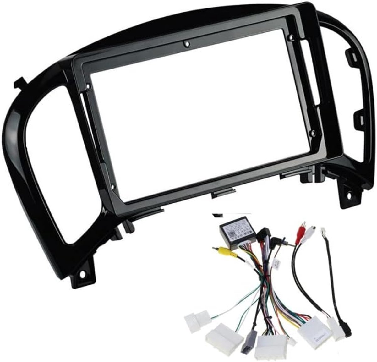 Radio panel kit 9 inch - glossy zwart - voor Nissan Juke 2011-2019 - eenvoudig installatie voordeel - ShopVlot