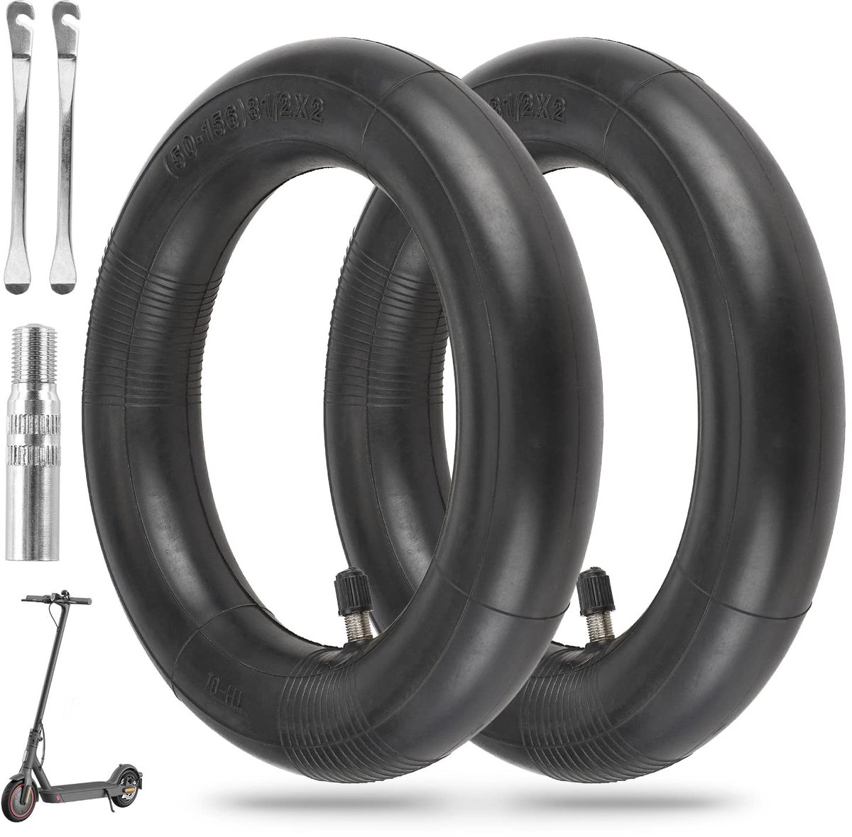 Solidchoice - 2 Stuks Binnenbanden voor Elektrische Scooter 8.5 inch
