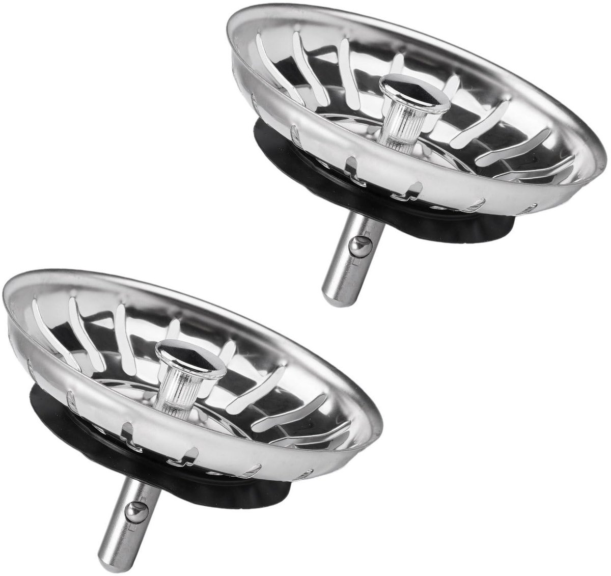 Solidchoice - Set van 2 RVS Gootsteenafvoerstoppen met Filter