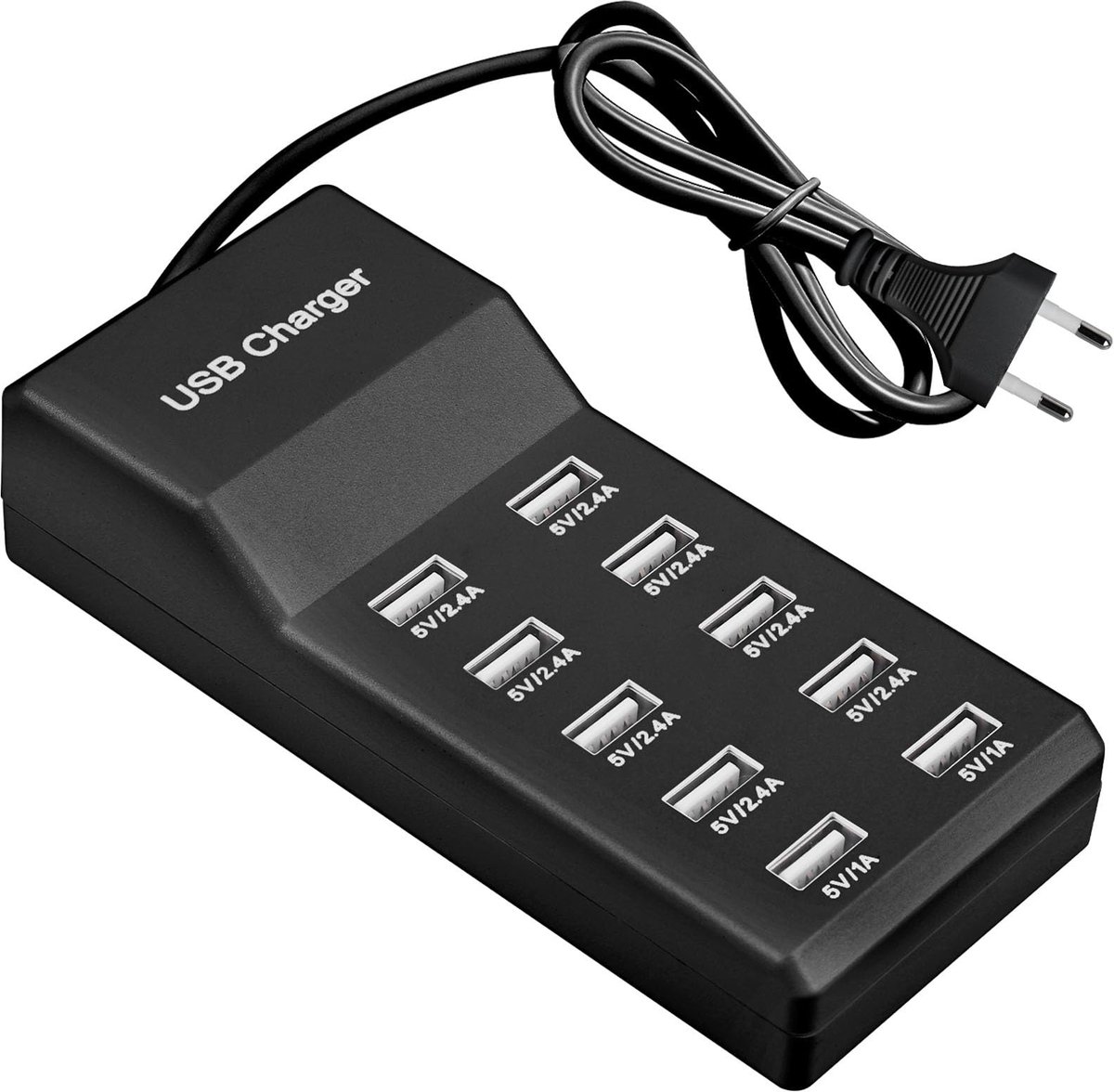 Solidchoice - 10-poorts USB Oplader met Snellader voor Mobiele Apparaten