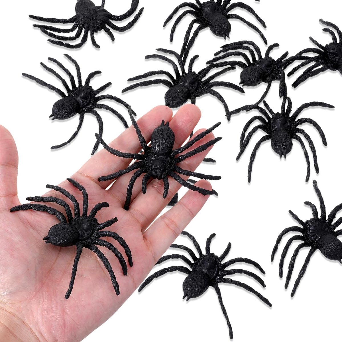 Nepspin 8cm - Plastic Halloween Decoratie - Lifelike Spinnen - Creëer een griezelige sfeer - ShopVlot