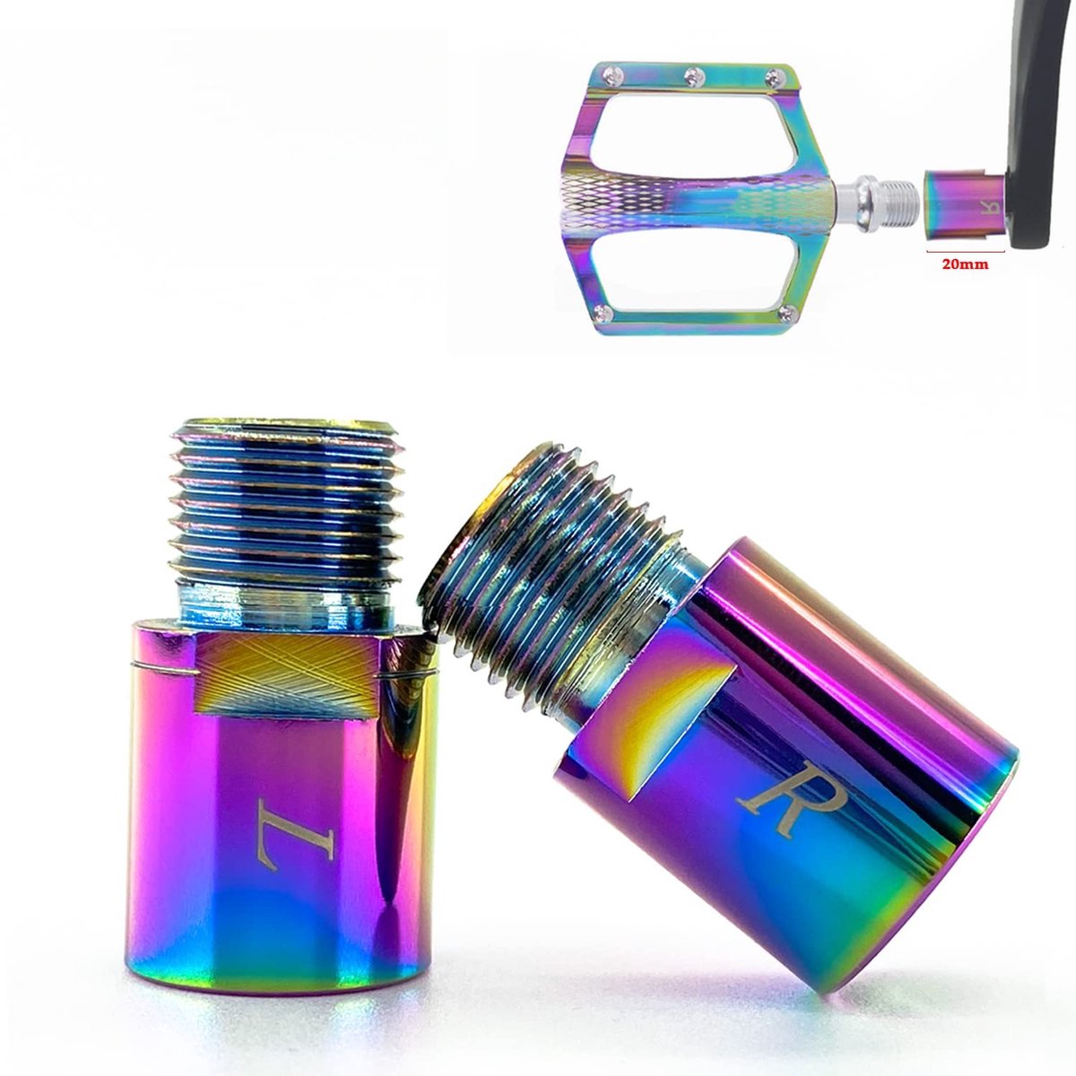 Solidchoice - Fietspedaal extensies - 20 mm verlenging voor comfort en minder knieklachten