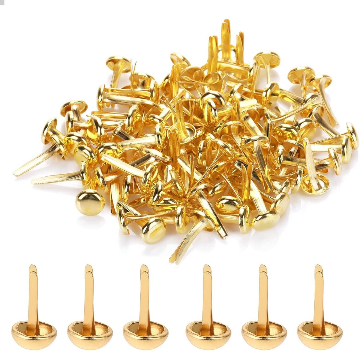 Solidchoice - Set van 100 Ronde Metalen Klemmen voor Creatieve Projecten