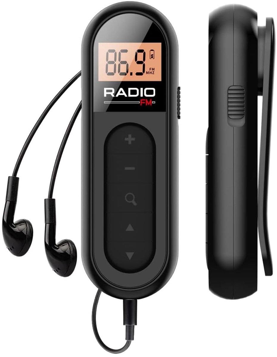 Solidchoice - Mini Draagbare AM/FM Radio met Oplaadbare Batterij