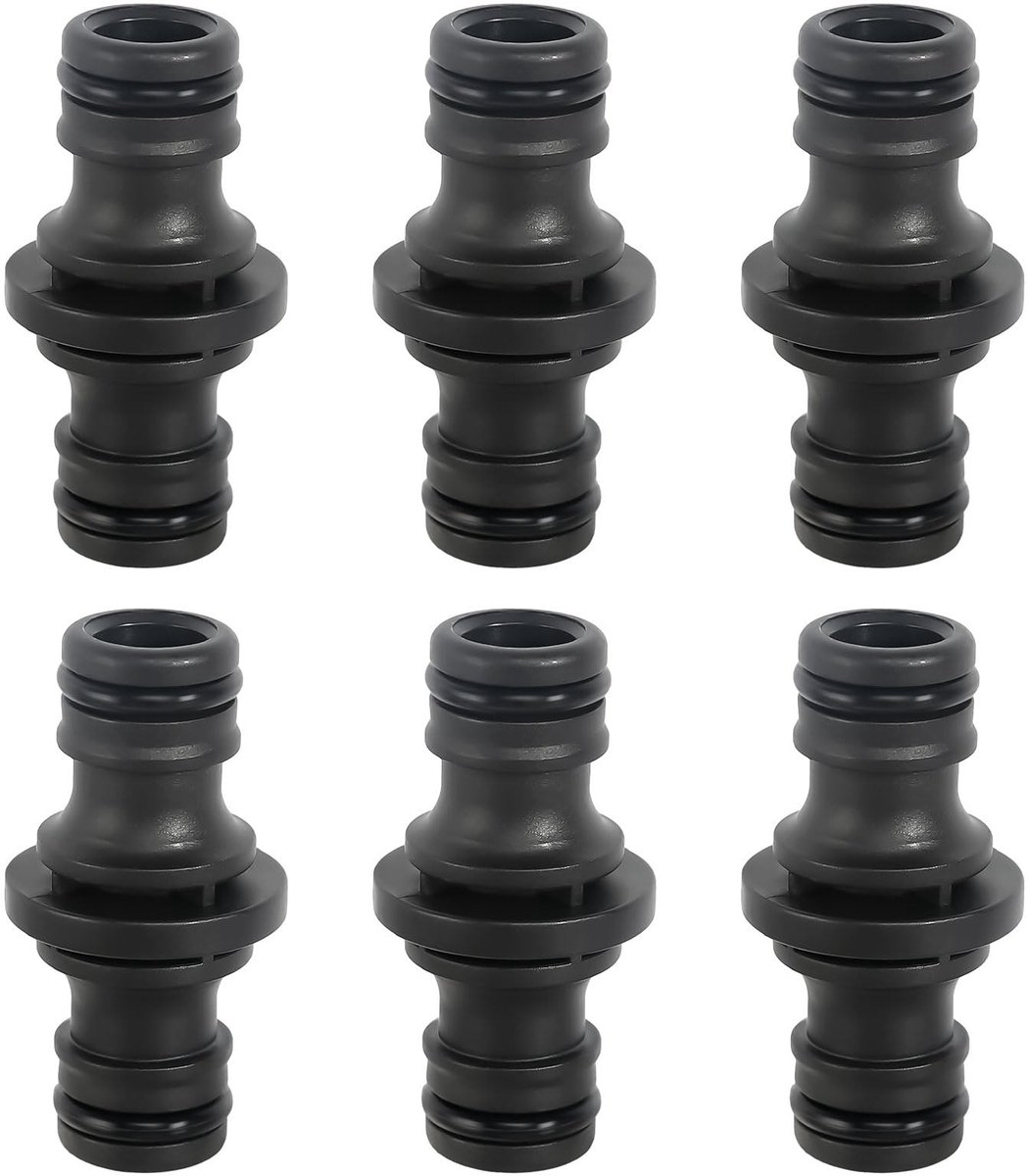 Solidchoice - Set van 6 Dubbele Tuinslang Koppelingen