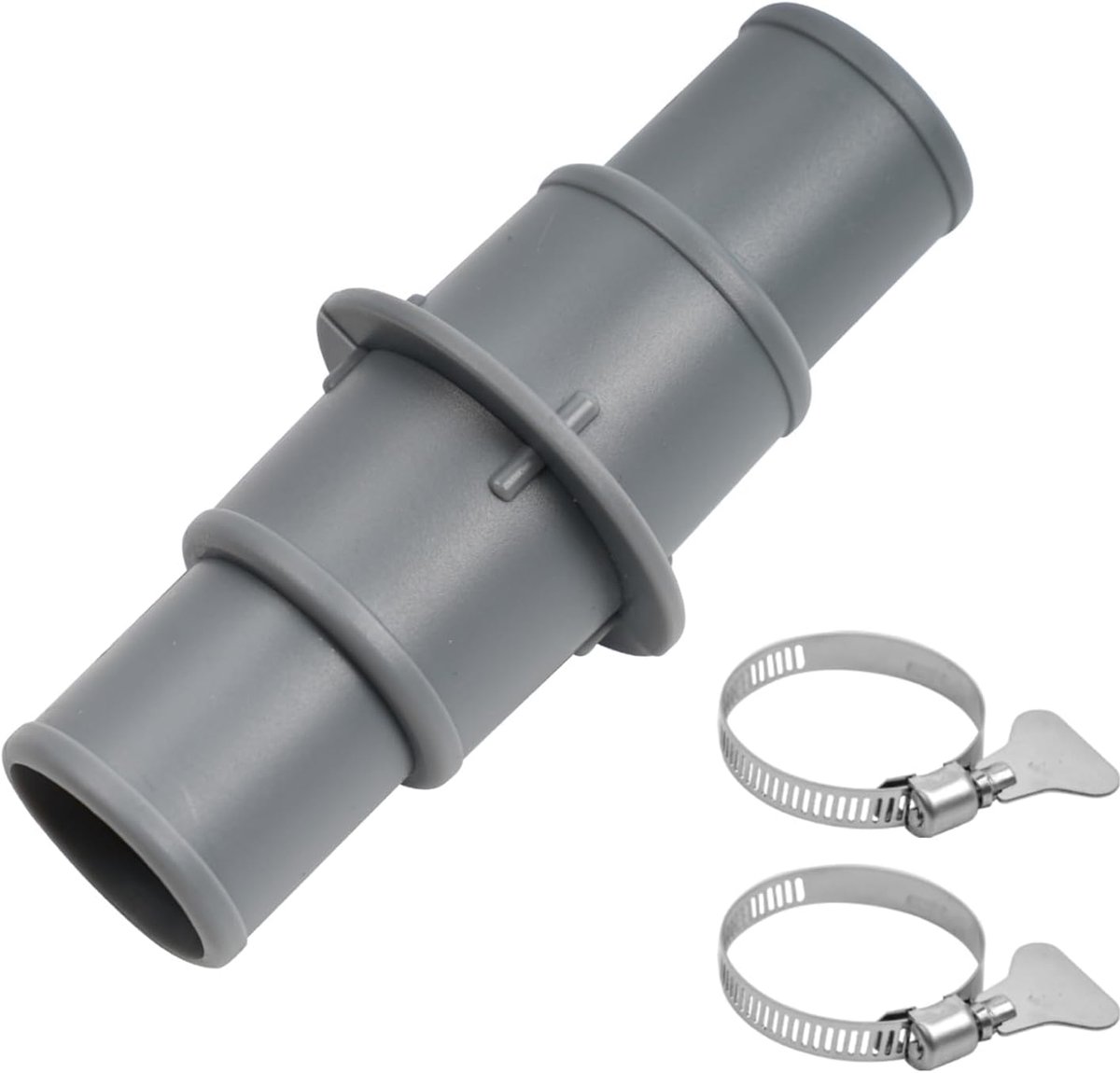 EKKONG Pool Hose Connector, 32mm to 38mm Diameter, Set of 2 Stainless Steel Hose Clamps, Pool Hose Adapter, Pool - ShopVlot