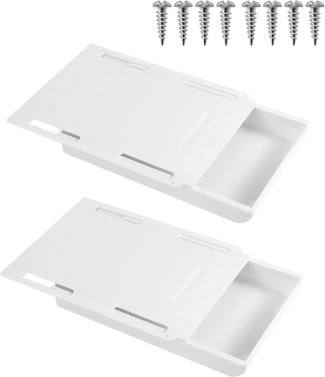 Verborgen ladeboxen - 2 stuks - stevig ABS kunststof - veelzijdig gebruik voor bureau en cosmetica - ShopVlot