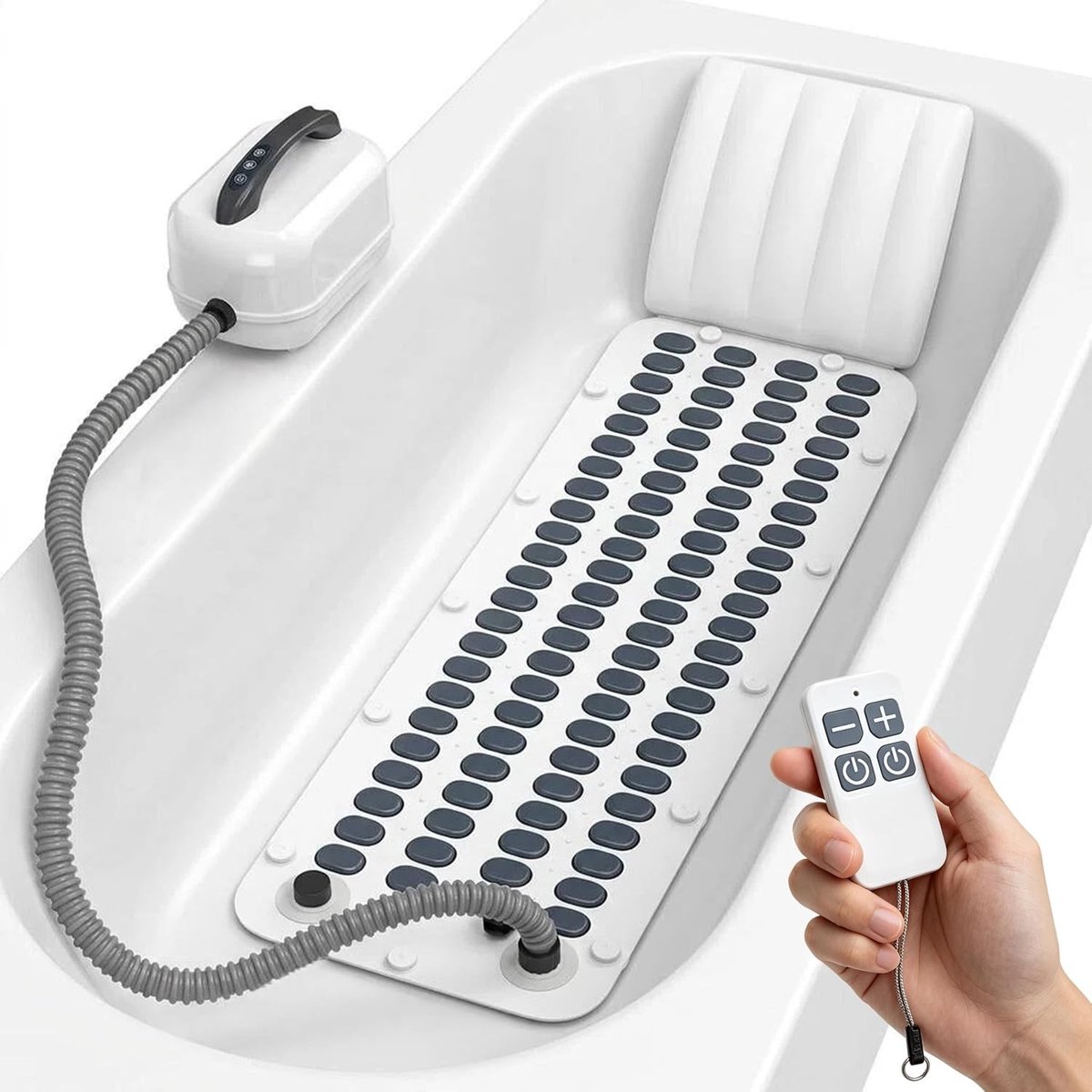 Comfortabele Antislip Badmat met Luchtbellen voor Whirlpool en Spa - 6 Snelheden en Zuignappen