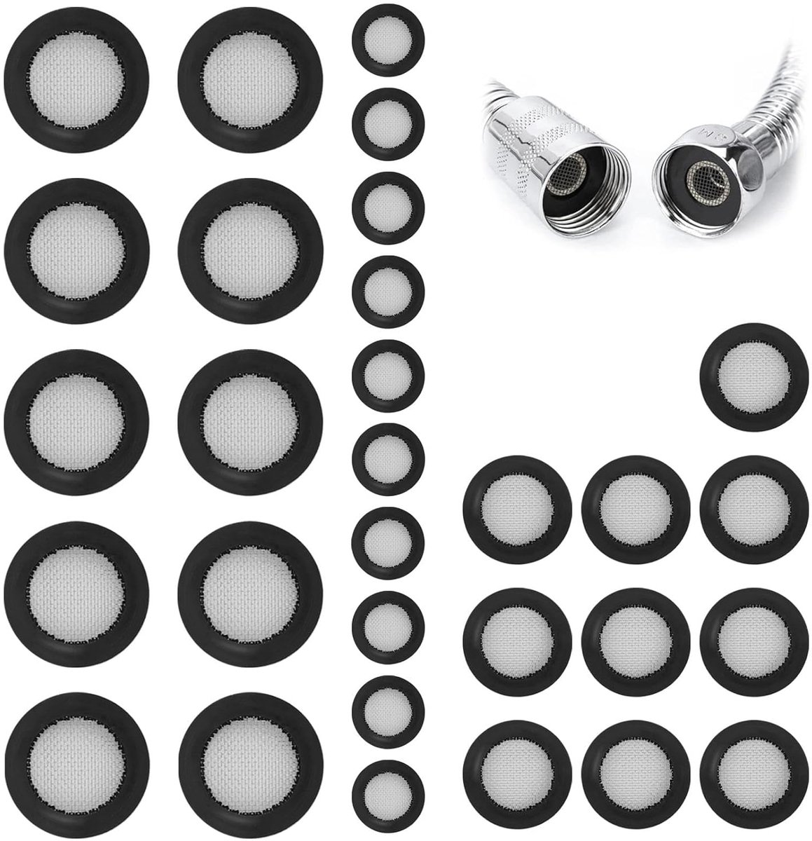 Strainer Seals 30 Stuks - Siliconen en RVS - Universele afdichtringen - Voorkomt lekkages - ShopVlot