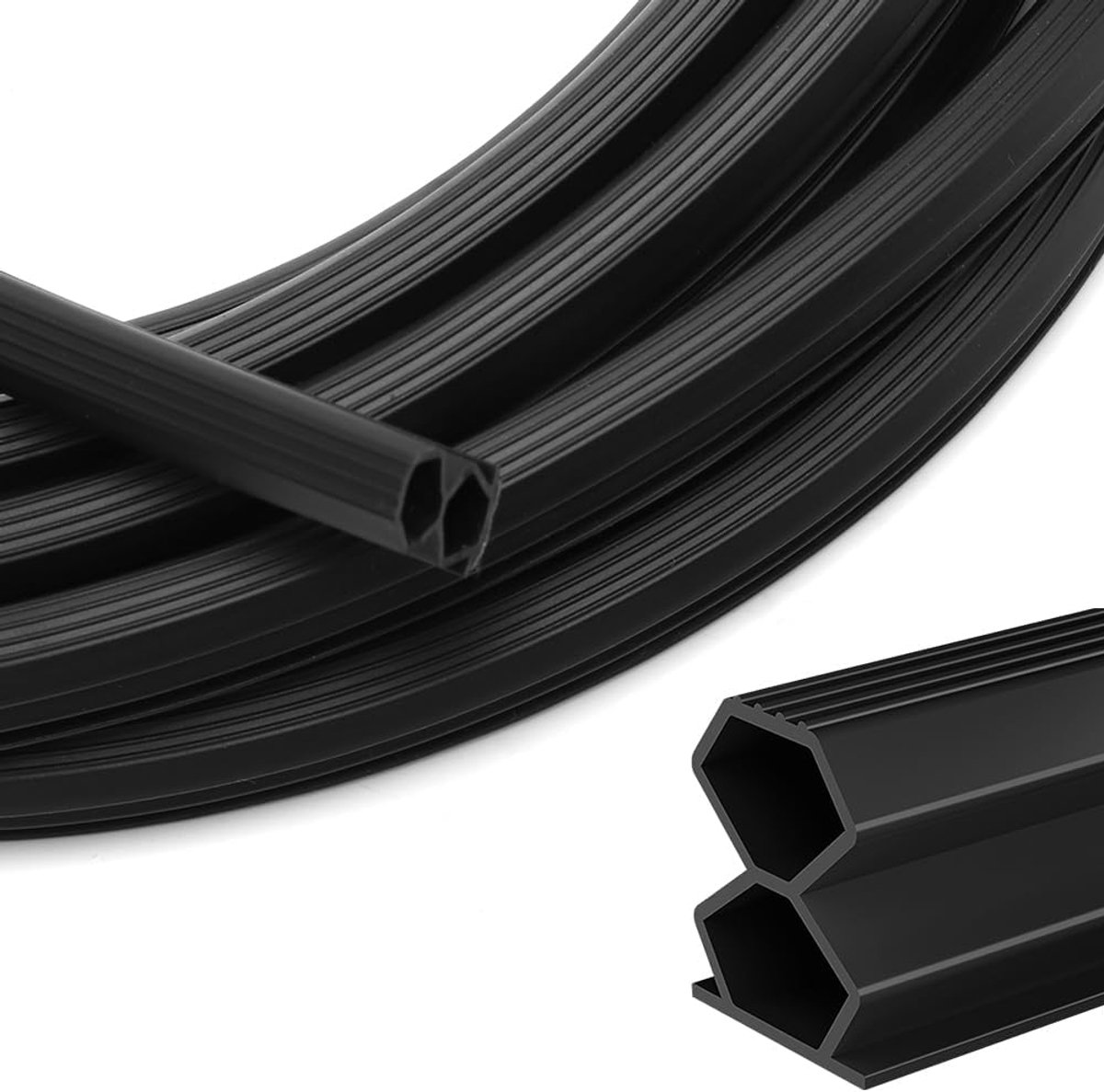 Deurrubber D-vorm 12 mm x 10 mm - Zelfklevend rubber - Waterdicht - Voor optimale isolatie - ShopVlot