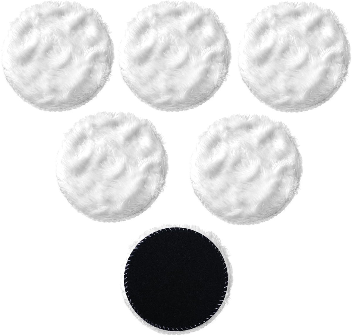 Polijstschijven 125mm - Zachte Polijstpads - Imitatie Wol - Voor Auto en Meubels - ShopVlot