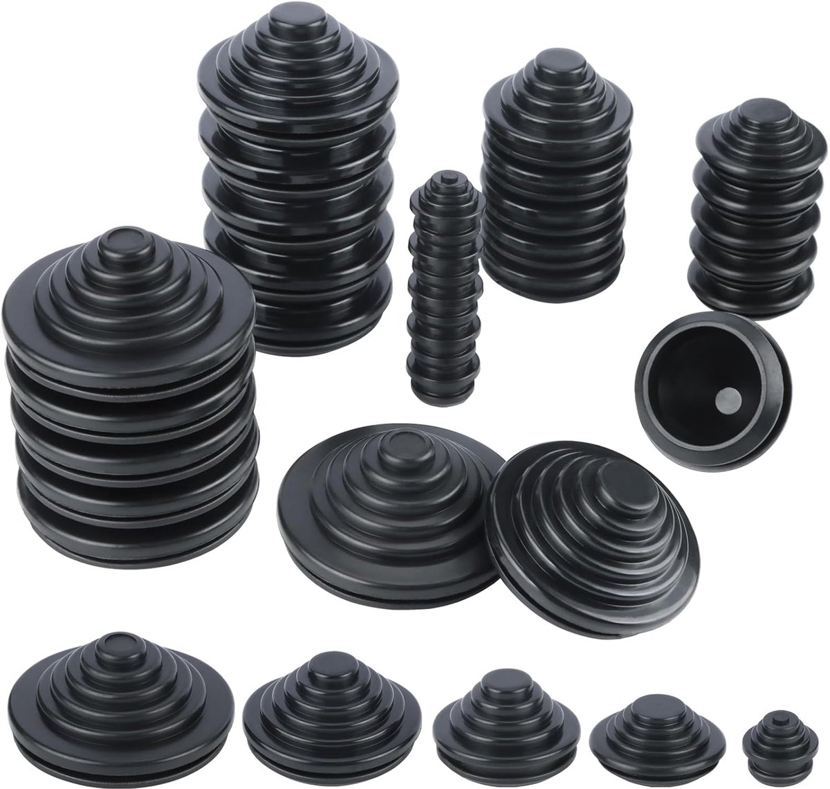 Rubber kabeldoorvoeren 10-35 mm - hoogwaardig rubber - set van 50 - voor kabels en draden - ShopVlot