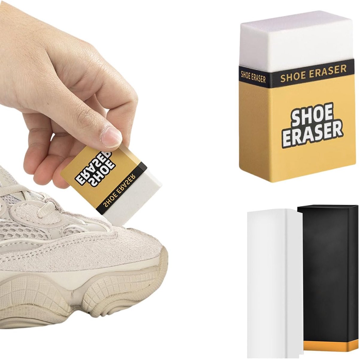 Rubberen schoonmaakhulp voor suede schoenen - set van 2 - milieuvriendelijk - effectief reinigen van nubuck - ShopVlot