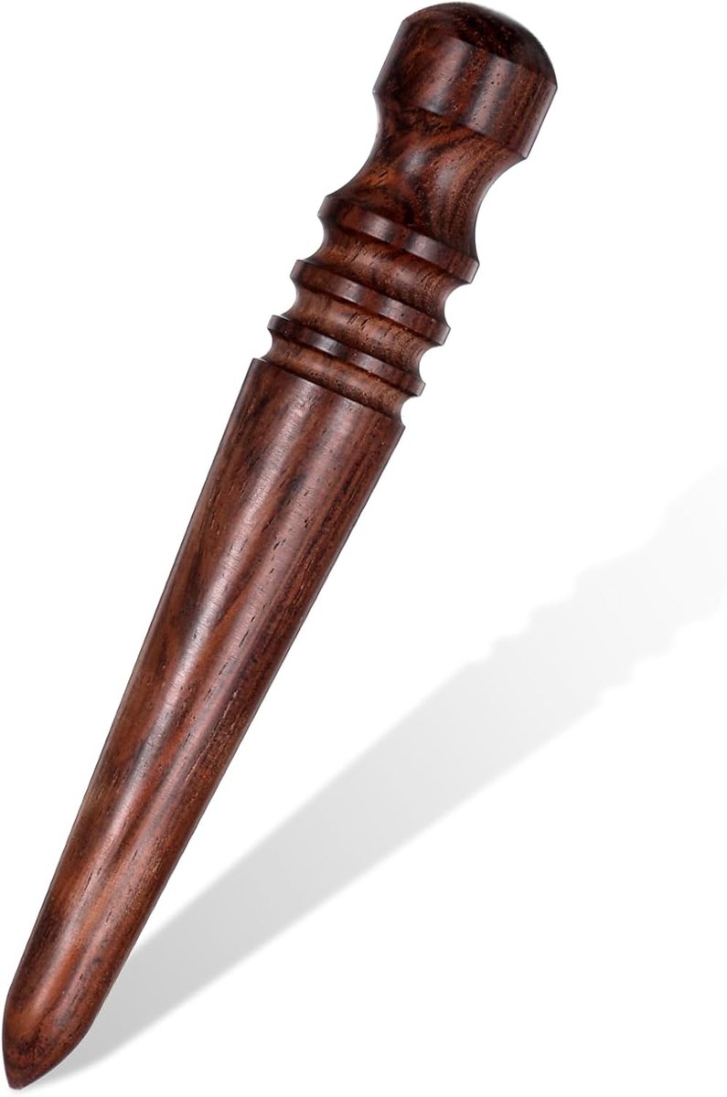 Leerpolijstgereedschap 1 stuk - Houten leerbewerking - 4 groeven - Voor verfijnen van leerafwerkingen - ShopVlot
