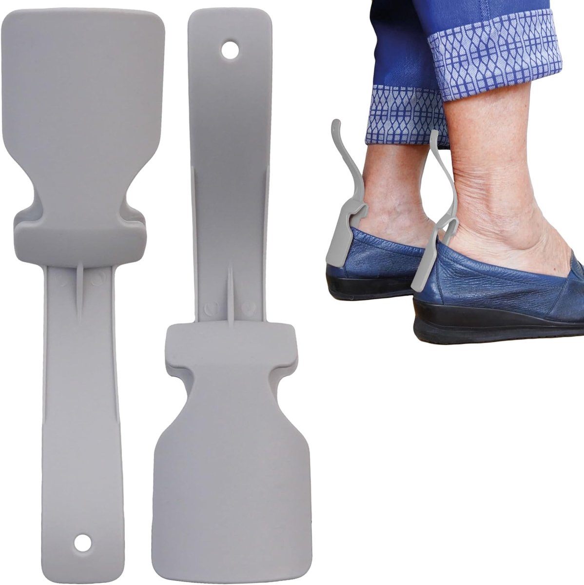 mini schoenlepels 2 paar - flexibel en compact - met clip - ideaal voor ouderen en kinderen - ShopVlot