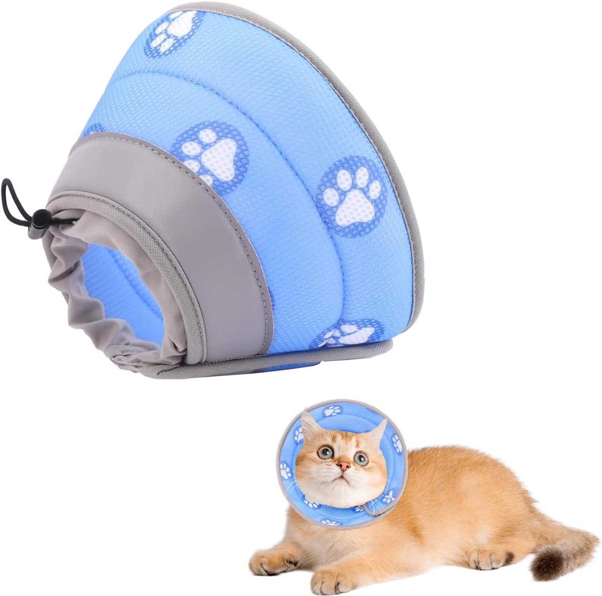 Kattenhalsband verstelbaar - zachte beschermhalsband - anti-lek en anti-bijt - herstelhalsband voor katten - ShopVlot