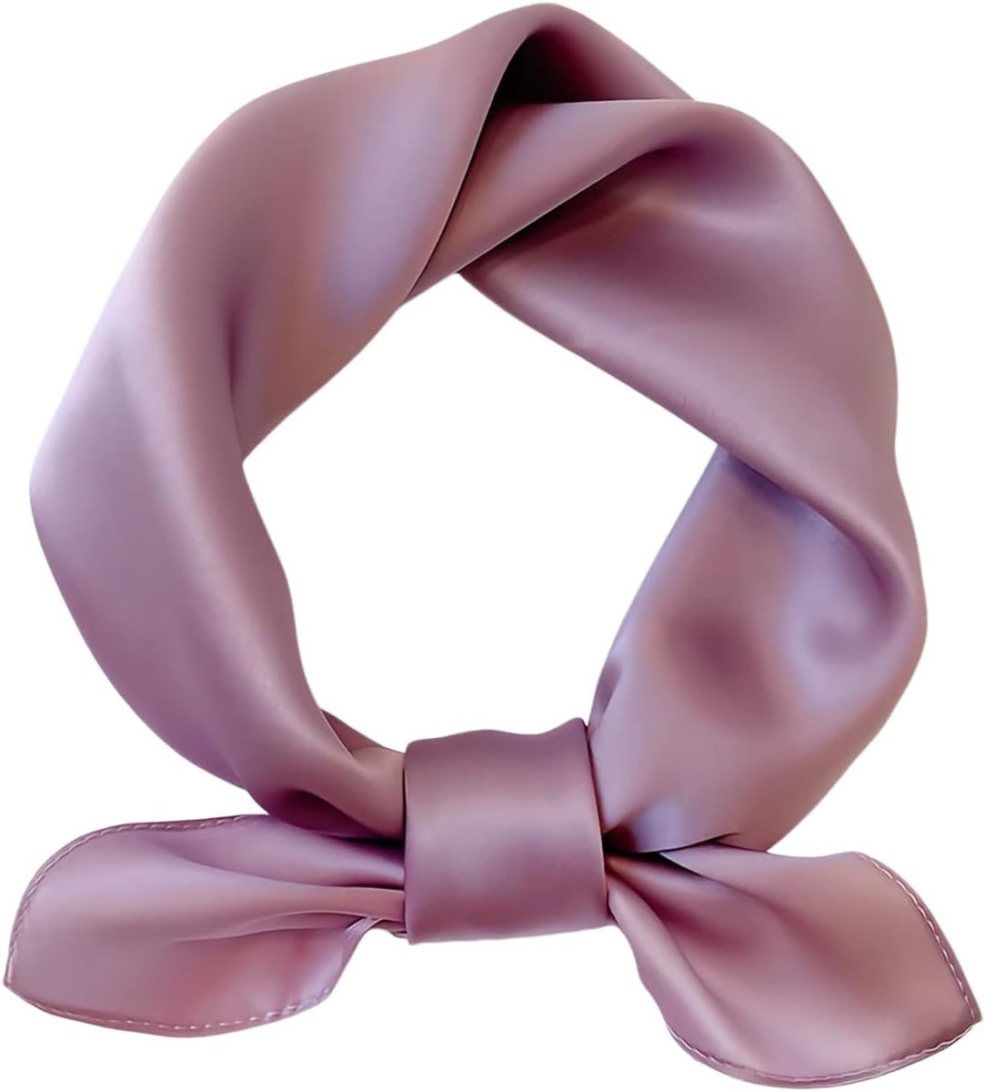 Zijde sjaal 21 inch - 100% moerbeiszijde - paarse kleur - elegant accessoire voor haar en hals - ShopVlot
